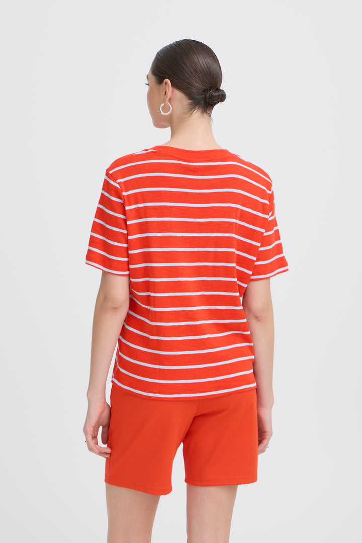 ICHO IHNOVA T-Shirt- Fiery Red/ Powder Blue
