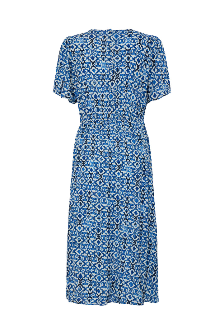 ICHI IMMARAKECH Long Dress- Sodalite Blue Ikat
