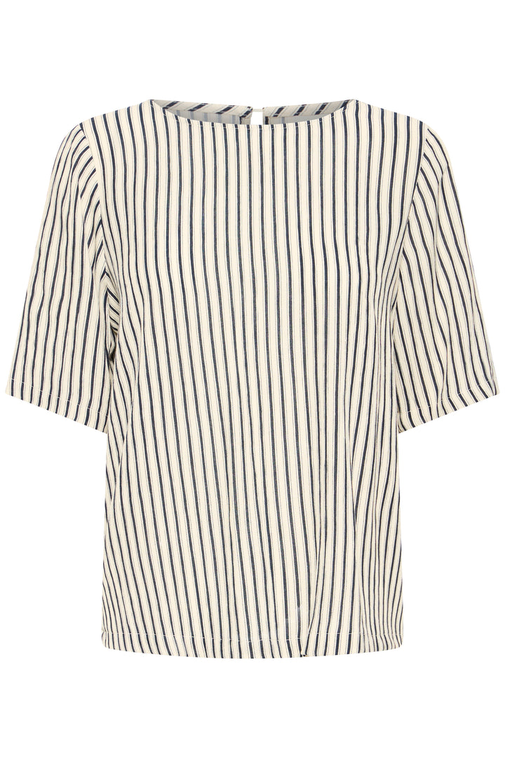 ICHI IHMARRAKECH Blouse- Total Eclipse Stripe