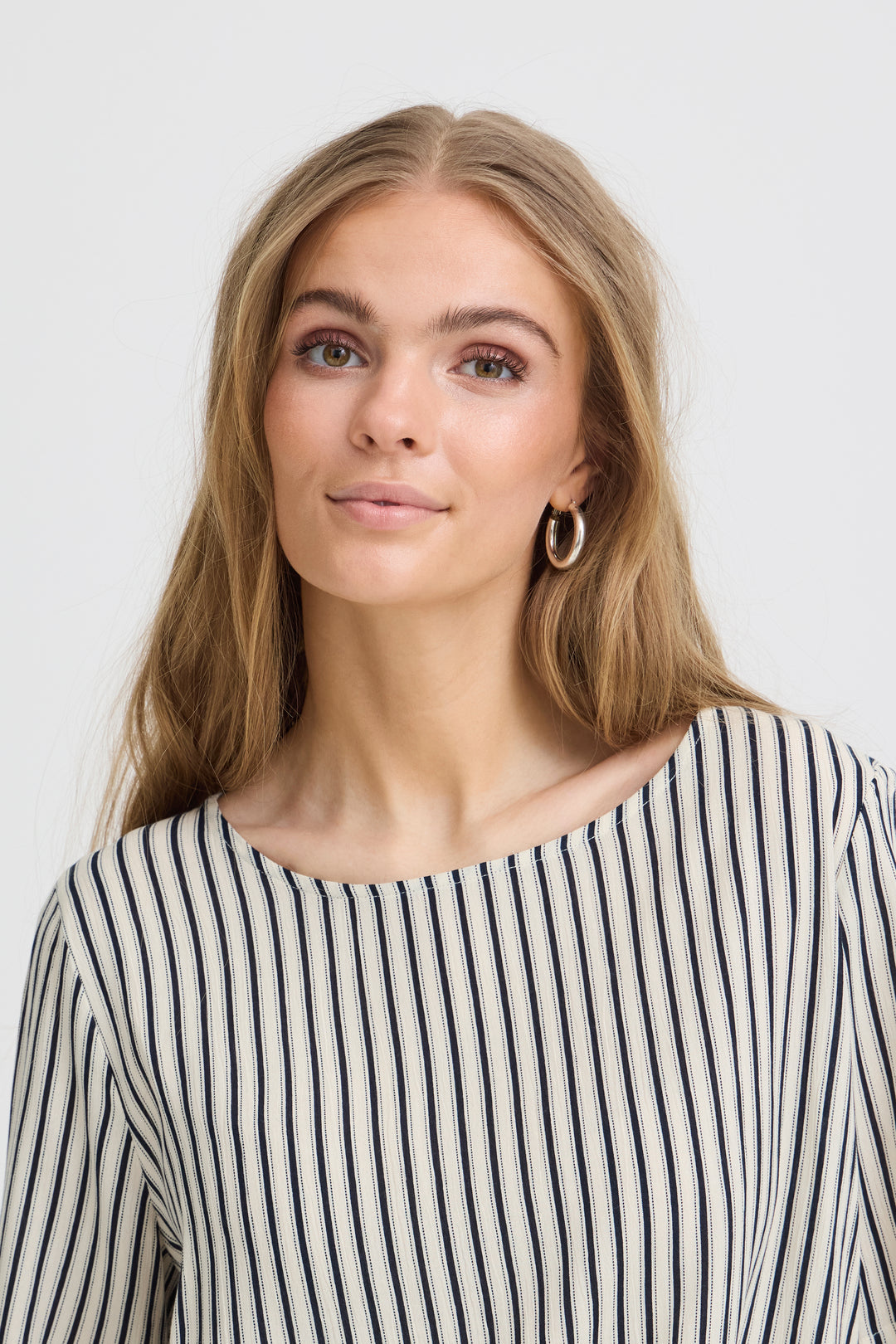 ICHI IHMARRAKECH Blouse- Total Eclipse Stripe