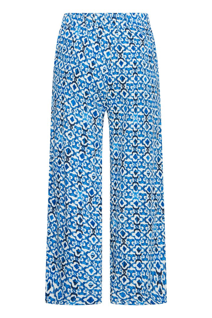 ICHI IHMARRAKECH Trousers- Sodalite Blue Ikat