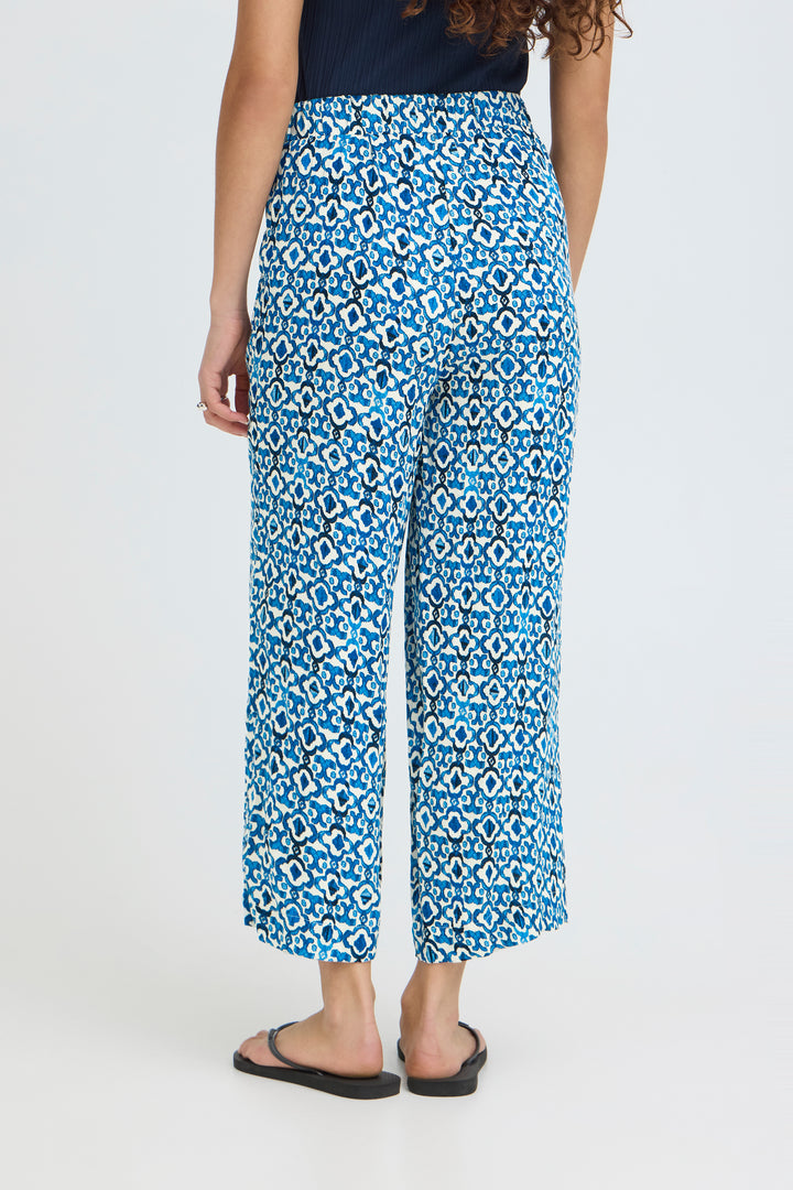 ICHI IHMARRAKECH Trousers- Sodalite Blue Ikat