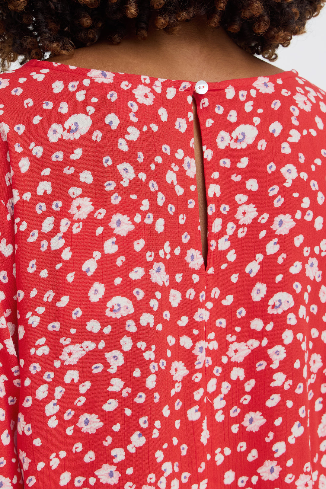 Ichi Marrakech Blouse- Fiery Red
