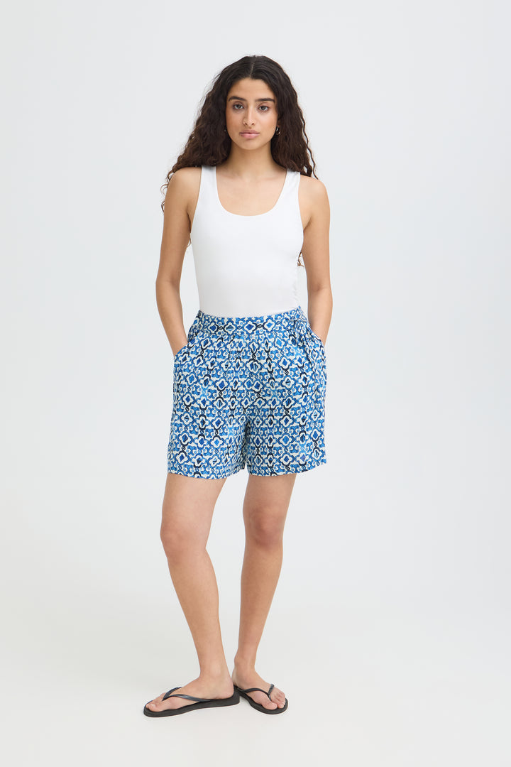 Ichi Marrakech Shorts- Sodalite Blue IKat