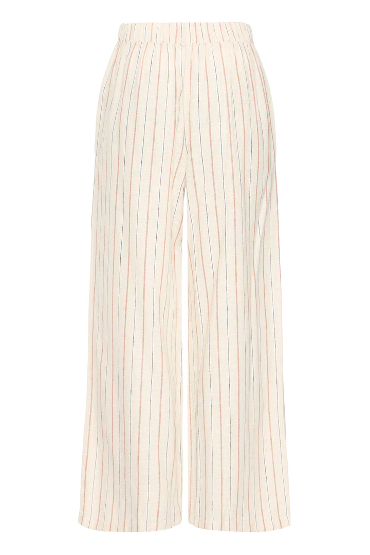 ICHI IHLINNO Trousers- Brown Stripe