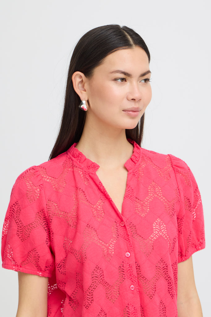 ICHI IHJENELA Shirt - Azalea