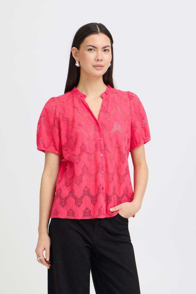 ICHI IHJENELA Shirt - Azalea