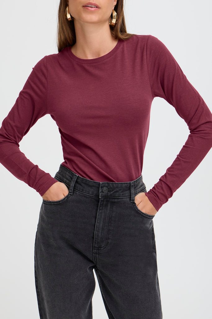 BYoung Pamila Long Sleeved T_Shirt - Port Royale