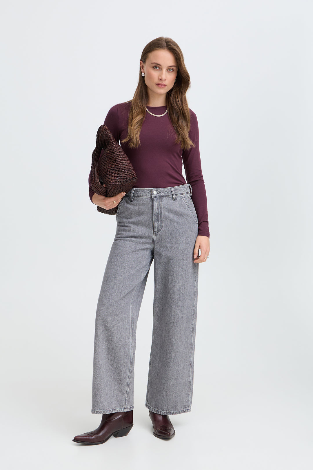 B.Young PAMILA Long-Sleeved T-shirt- Fig