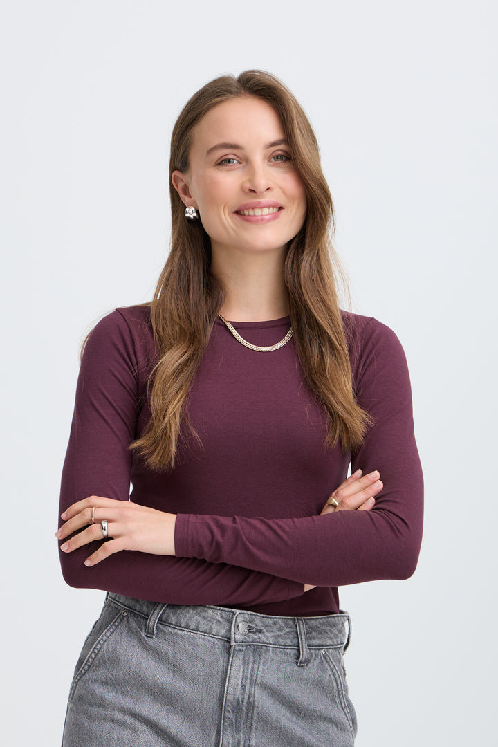B.Young PAMILA Long-Sleeved T-shirt- Fig