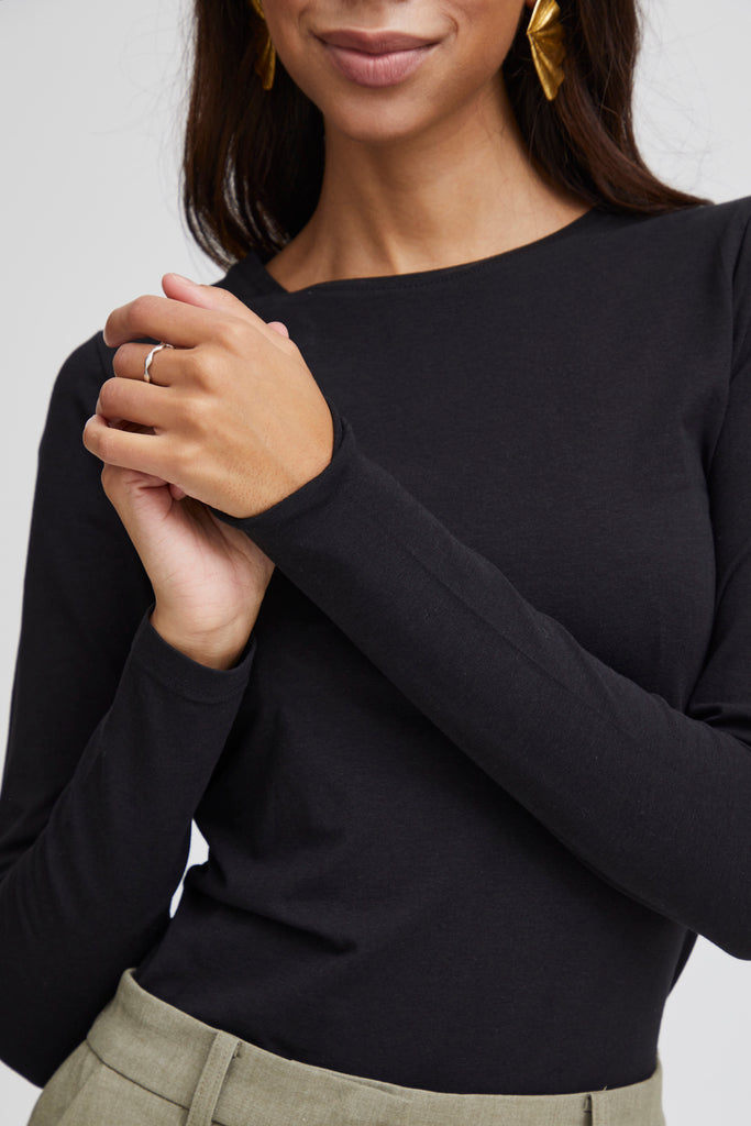 BYoung Pamila Long Sleeved T-Shirt- Black