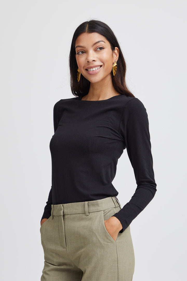 B.Young BYPAMILA Long Sleeve T-Shirt- Black
