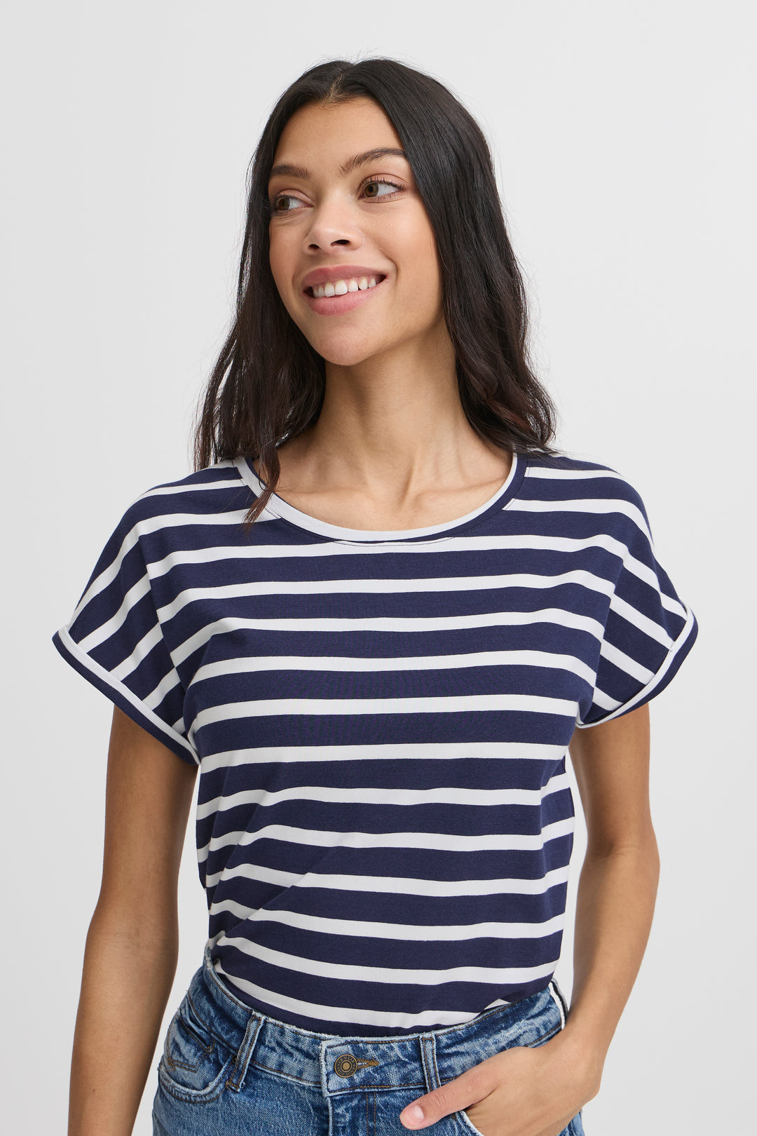 B.Young BYPamila Oneck T-shirt - Copenhagen Night Mix