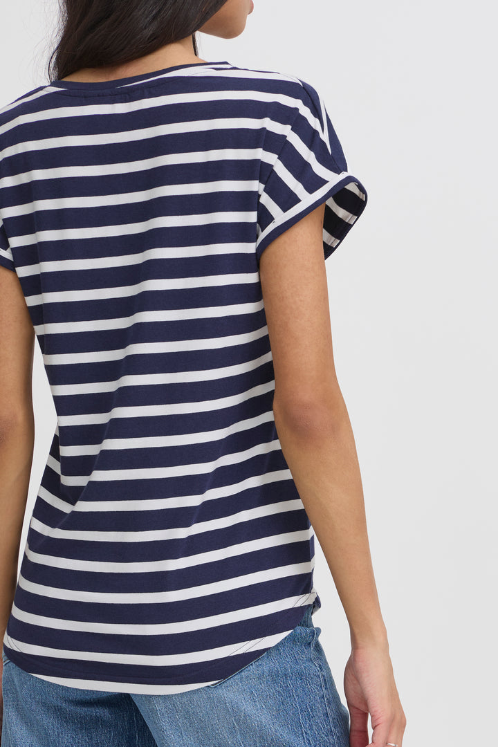 B.Young BYPamila Oneck T-shirt - Copenhagen Night Mix