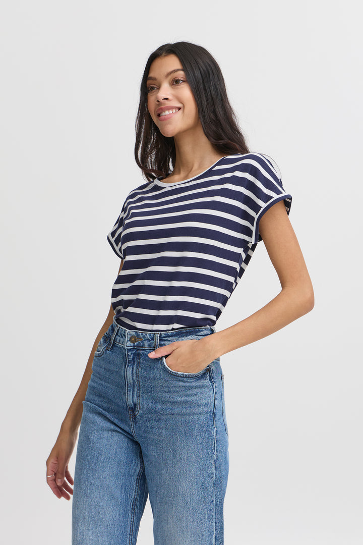 B.Young BYPamila Oneck T-shirt - Copenhagen Night Mix