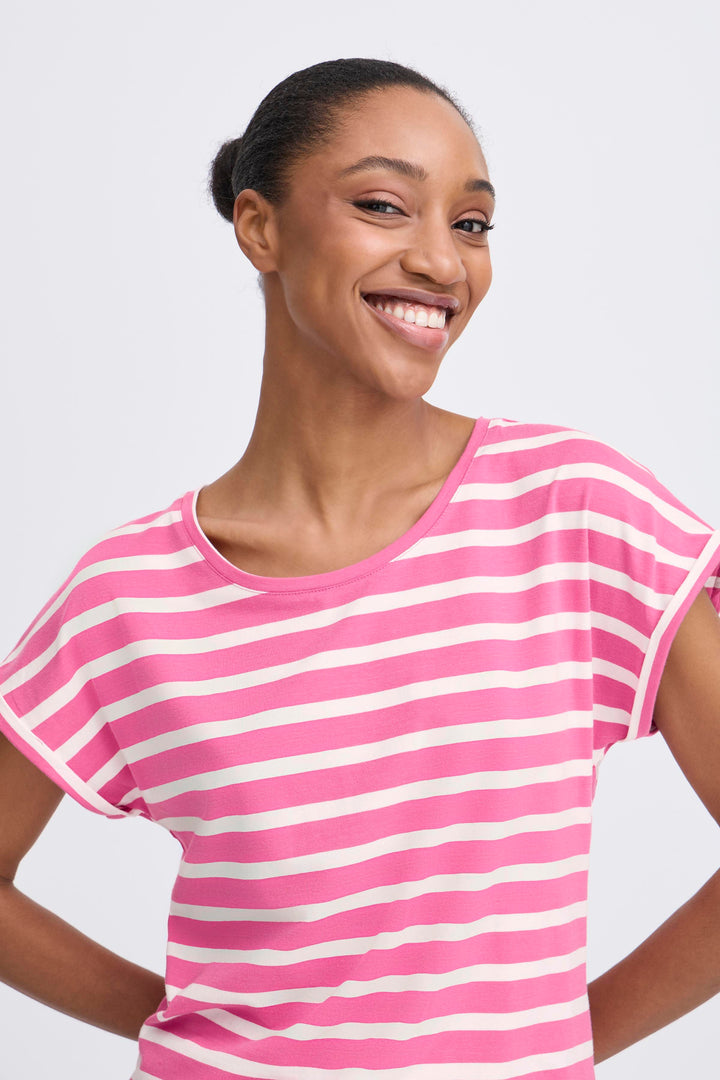 B.Young BYpamila Oneck T-shirt - Phlox Pink