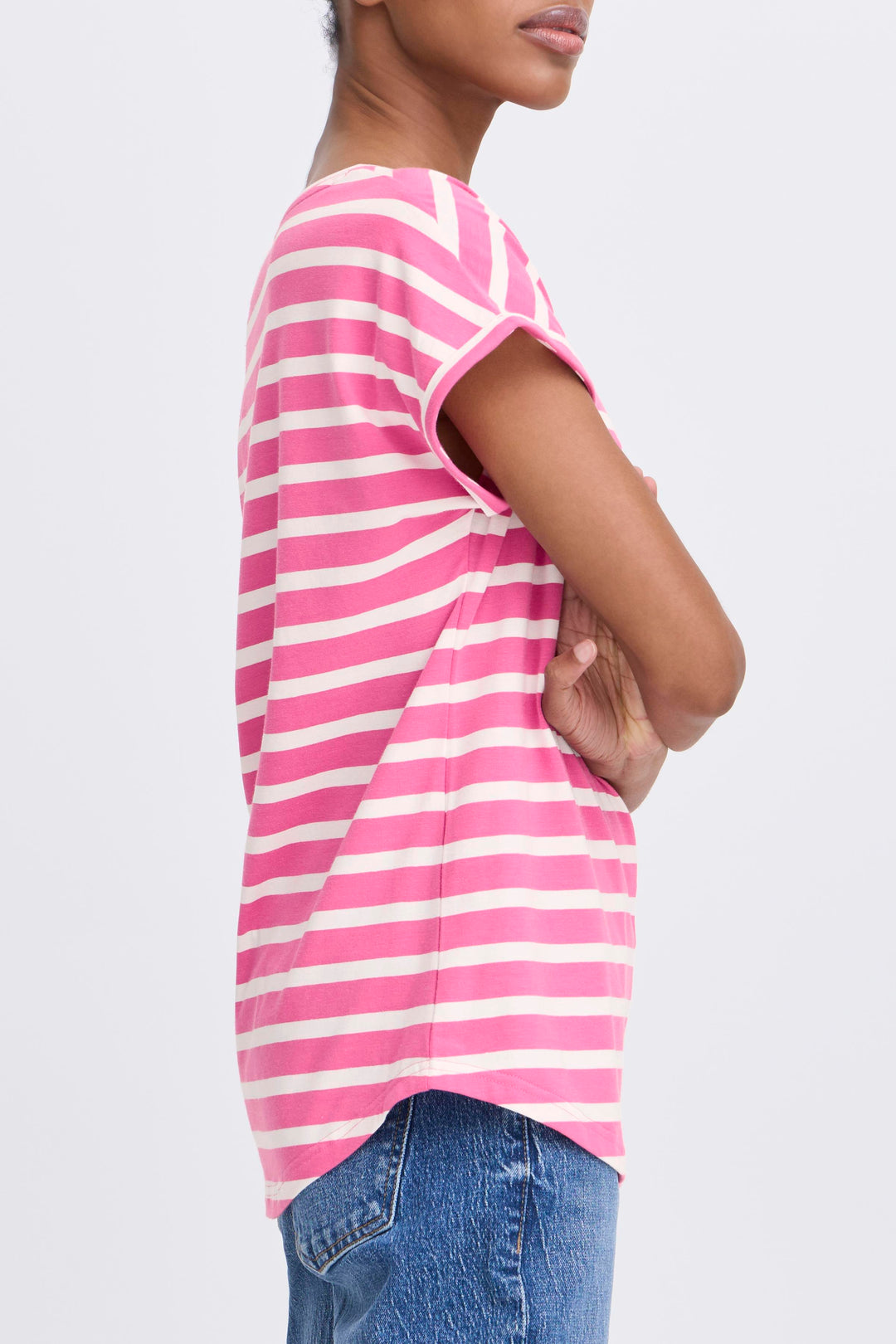 B.Young BYpamila Oneck T-shirt - Phlox Pink