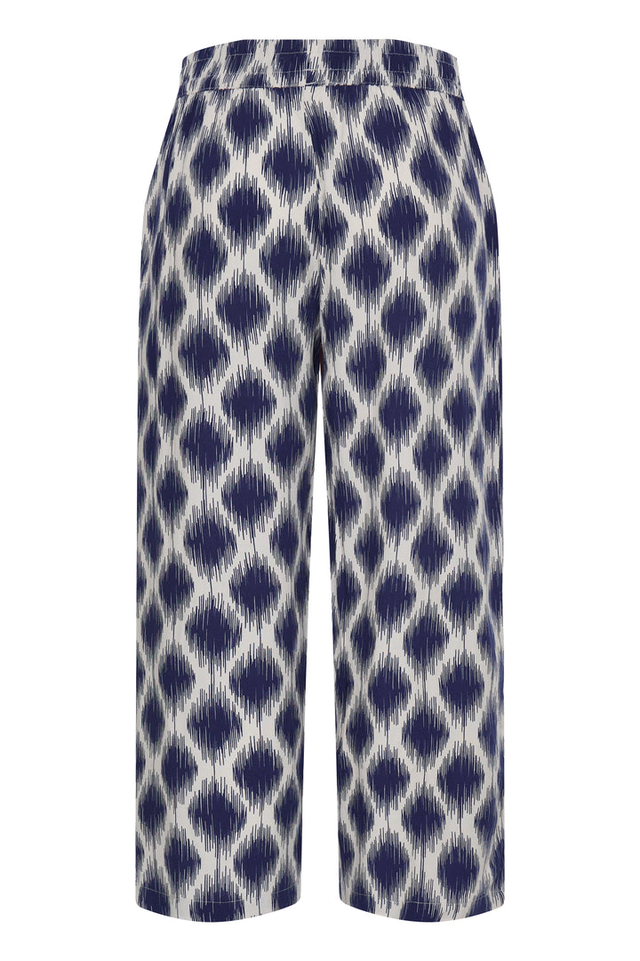 B.Young BYMMJOELLA Trousers- Ogee Ikat Med Blue