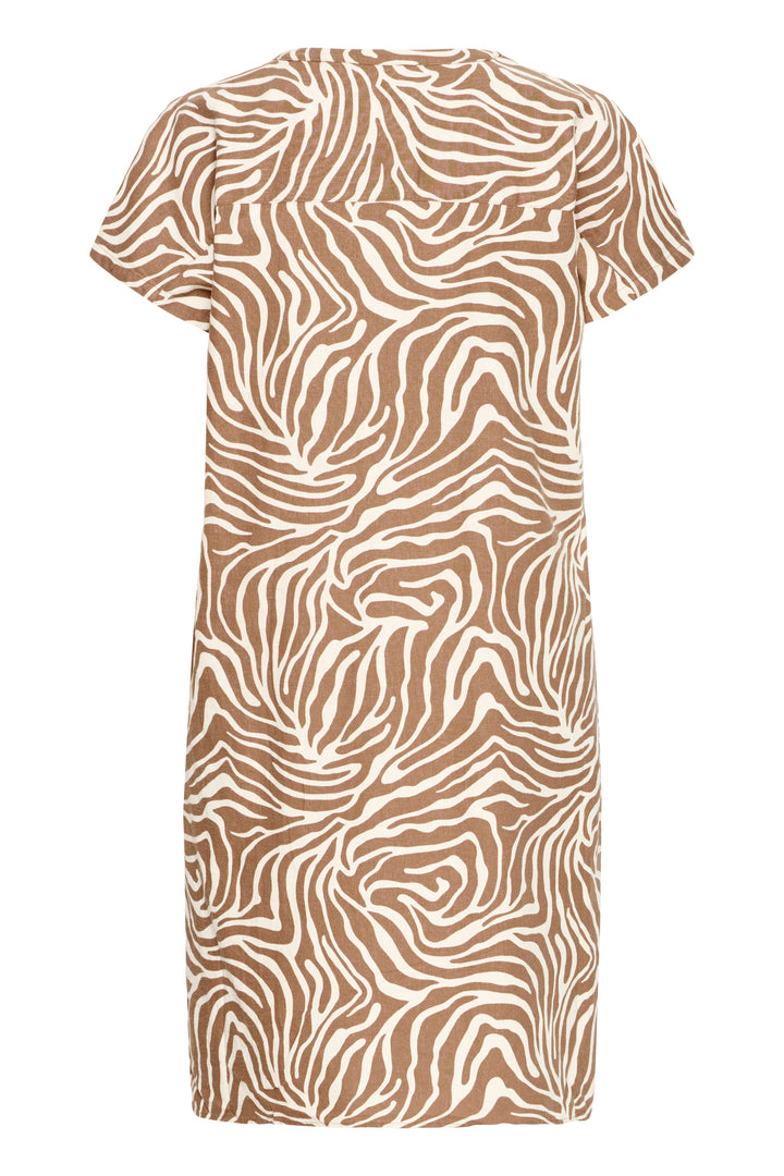 B.Young BYFALAKKA V-Neck Dress- Woodsmoke Animal