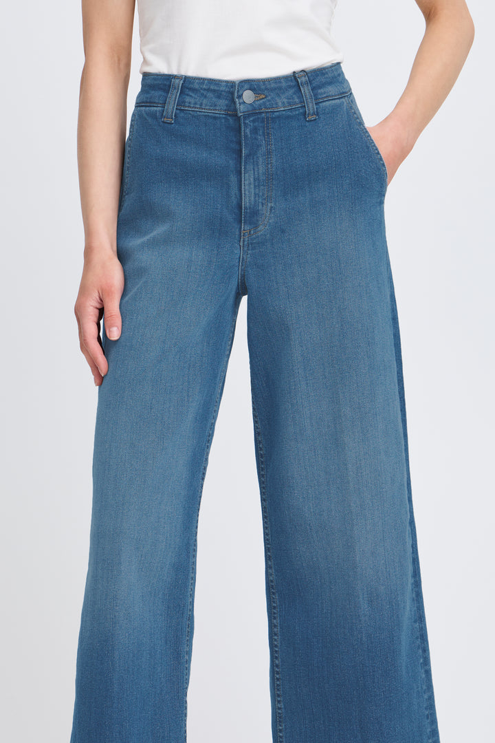 B.Young BYKOMMA Cropped Jeans - Light Blue Denim