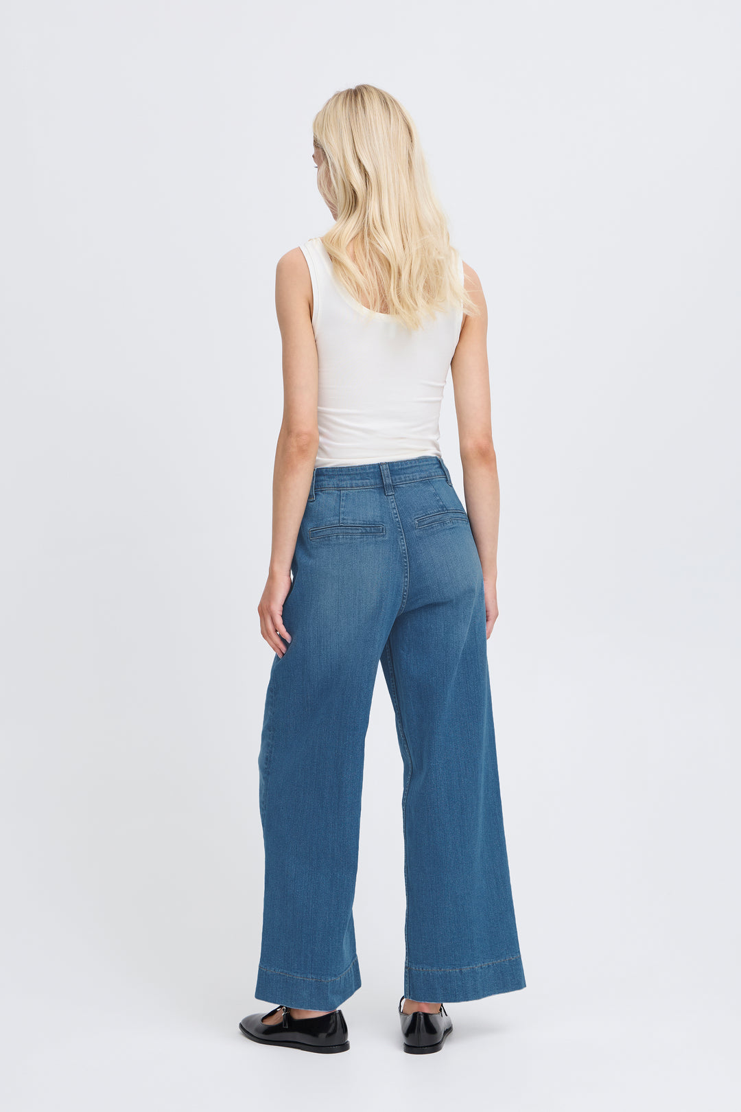 B.Young BYKOMMA Cropped Jeans - Light Blue Denim
