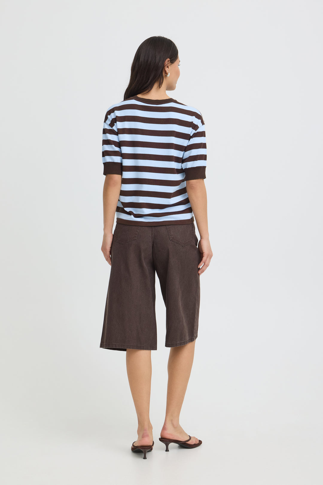 B.Young BYMMORLA T-Shirt- Java/Chambray Blue Stripe