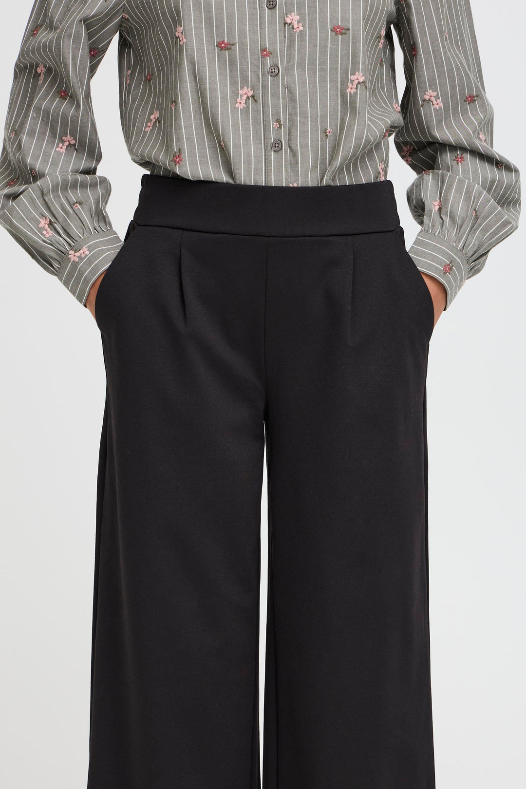 B.Young Rizetta Wide Leg  Trousers- Black
