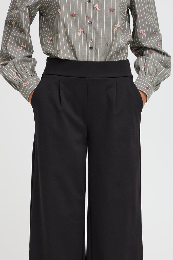 BYoung Rizetta Wide Leg  Trousers- Black