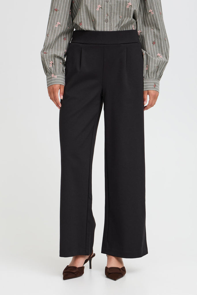 BYoung Rizetta Wide Leg  Trousers- Black