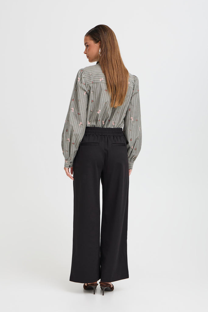 BYoung Rizetta Wide Leg  Trousers- Black