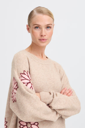 BYoung Omea Jumper - Cement Mix