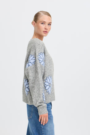 BYoung Omea Jumper - Blue Surf Mix