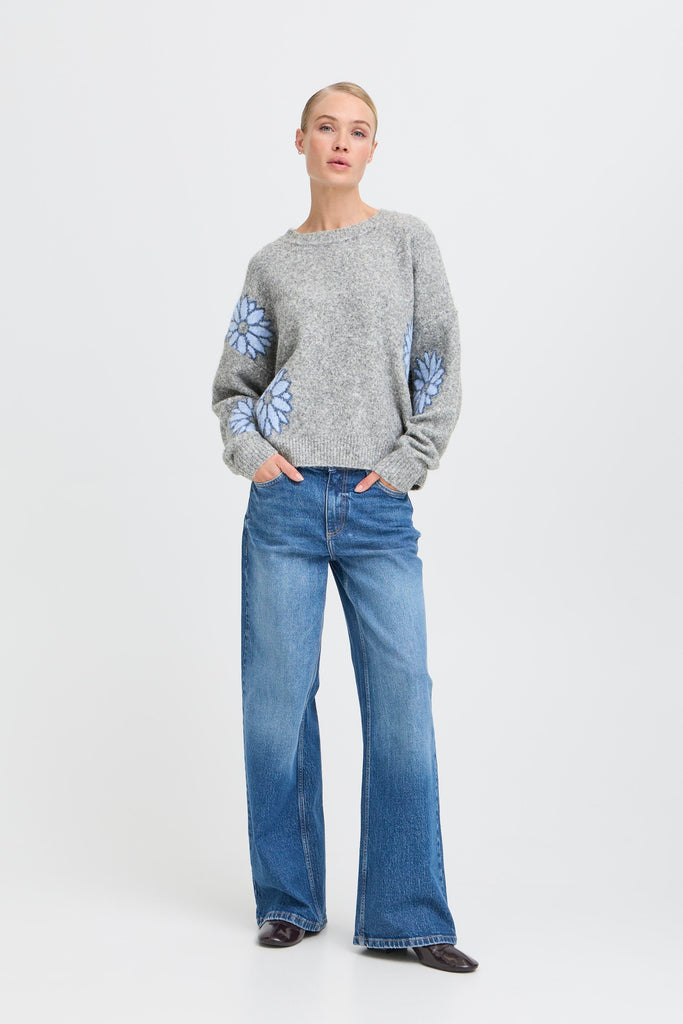 BYoung Omea Jumper - Blue Surf Mix