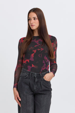 BYoung Paloma Mesh Top- Barbados