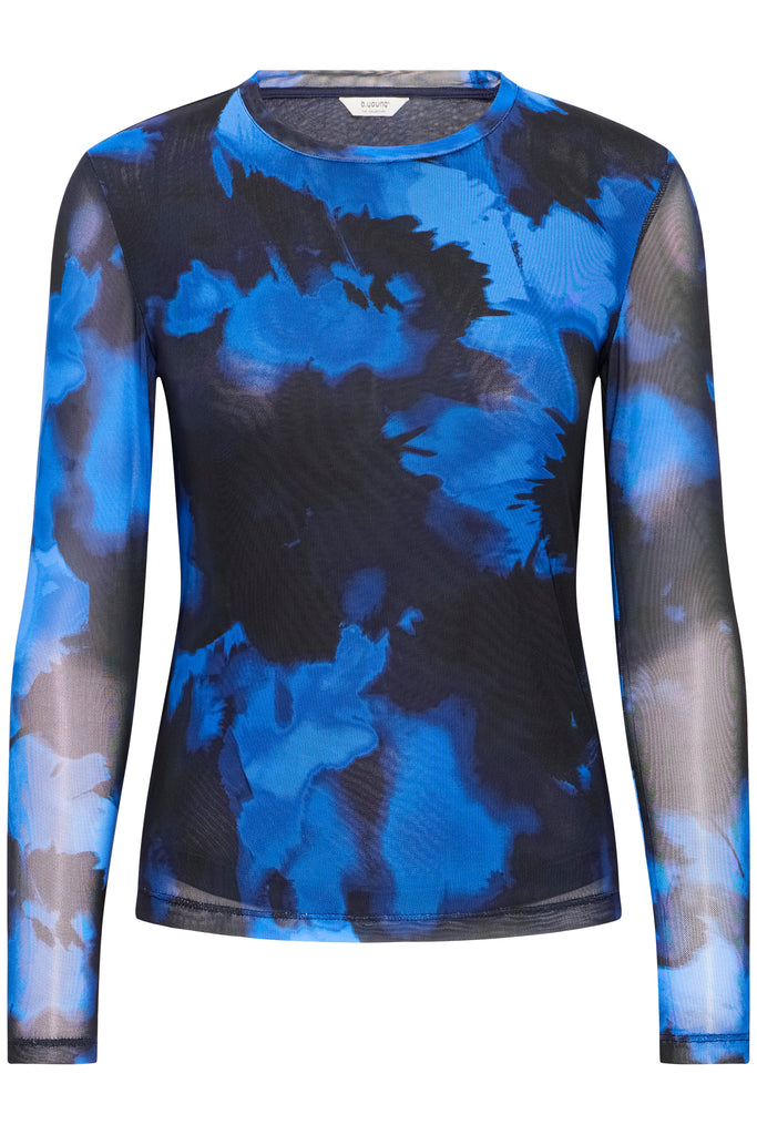 Byoung Palmoa Mesh Long sleeve Top - Soft Clouds Blue Toned