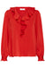 Byoung Flair Frill Blouse - Barbados Cherry