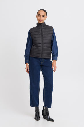 BYoung Berta Collar Waistcoat - Black