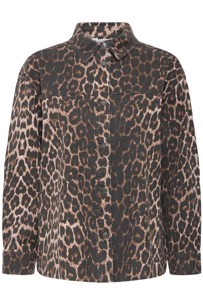 BYoung Kenna Shirt - Denim Leopard Mix