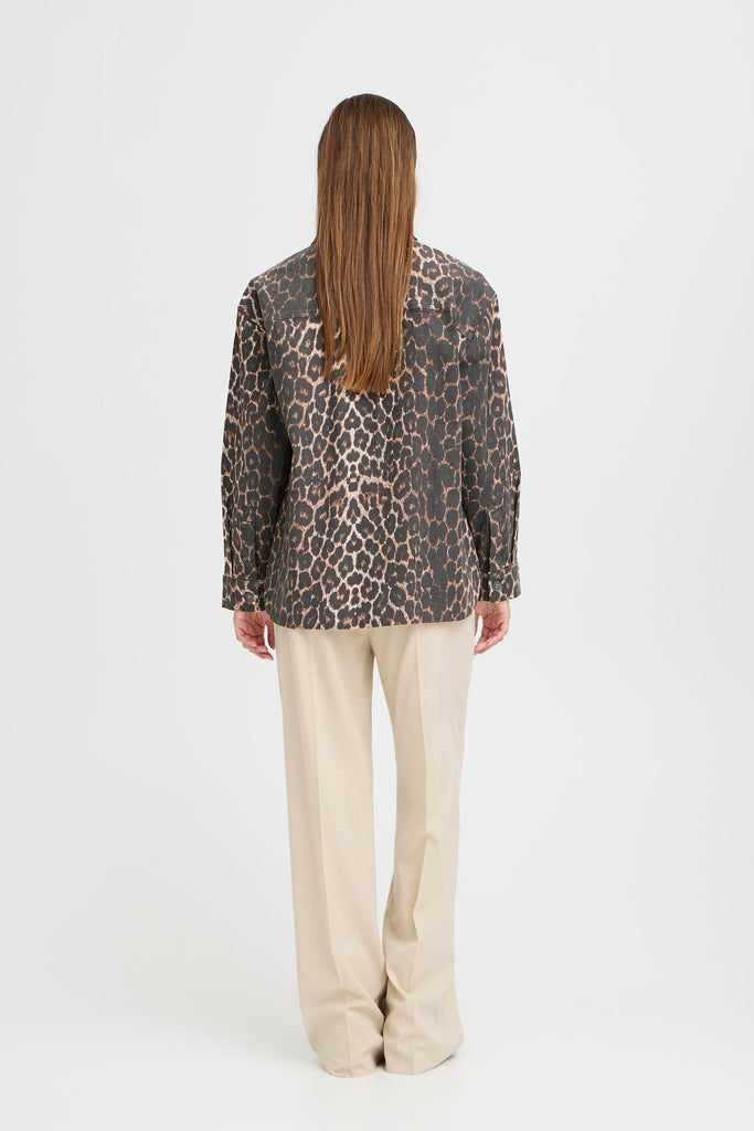 BYoung Kenna Shirt - Denim Leopard Mix