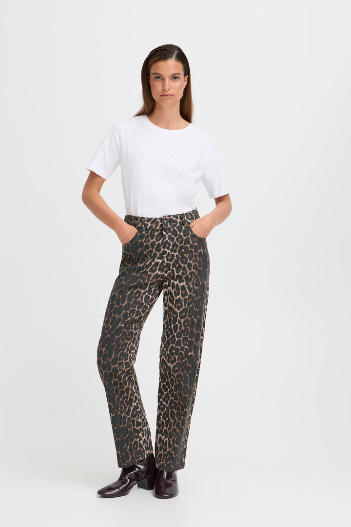 B.Young Kenna Jeans- Denim Leopard Mix