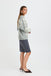 BYoung Omea Flower Jumper - Mid Grey Melange Mix