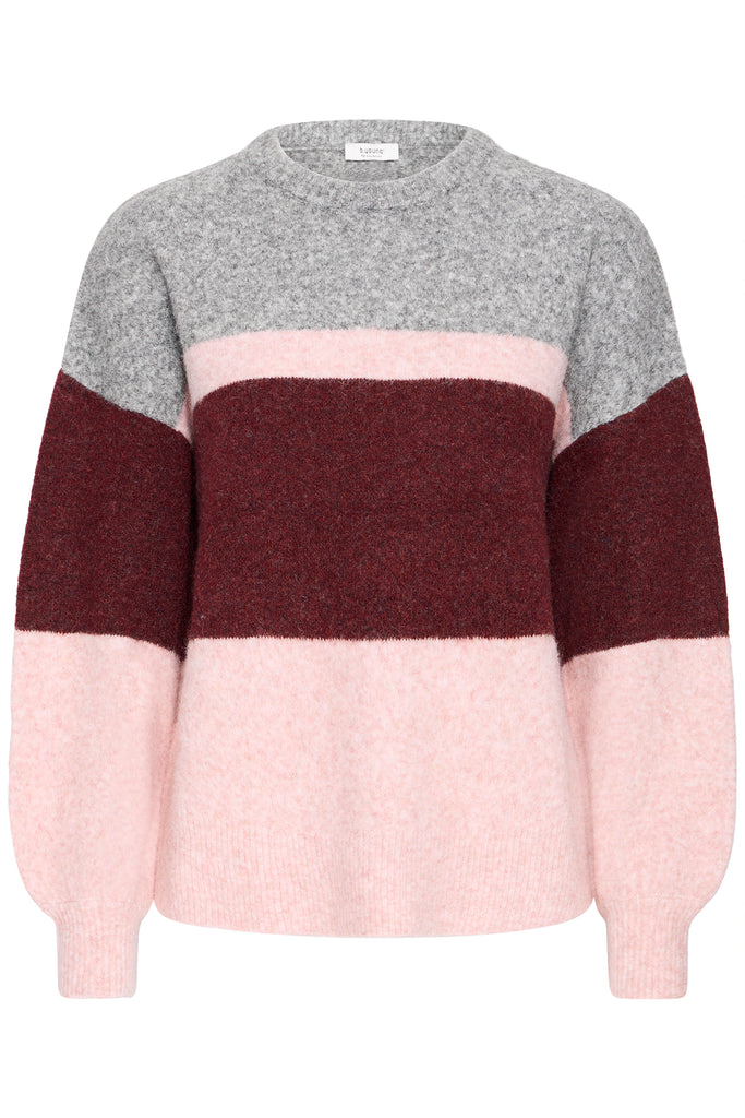 BYoung Omea Oneck Jumper 3 - Multi Stripe
