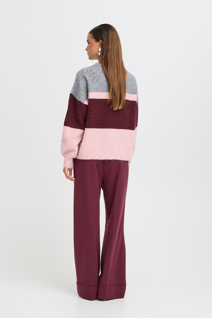 BYoung Omea Oneck Jumper 3 - Multi Stripe