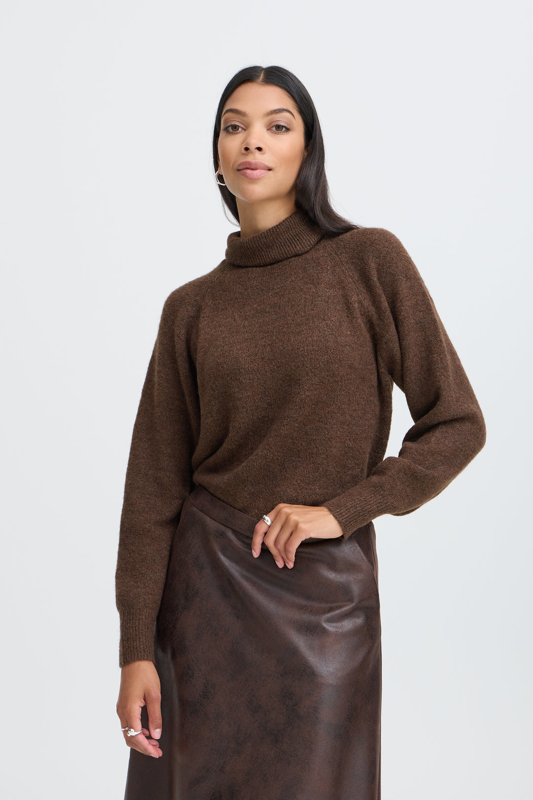 B.Young BYMONNA Roll Neck- Java Melange