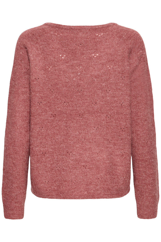 BYoung Monna VNeck Jumper - Roan Rouge Melange