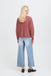 BYoung Monna VNeck Jumper - Roan Rouge Melange