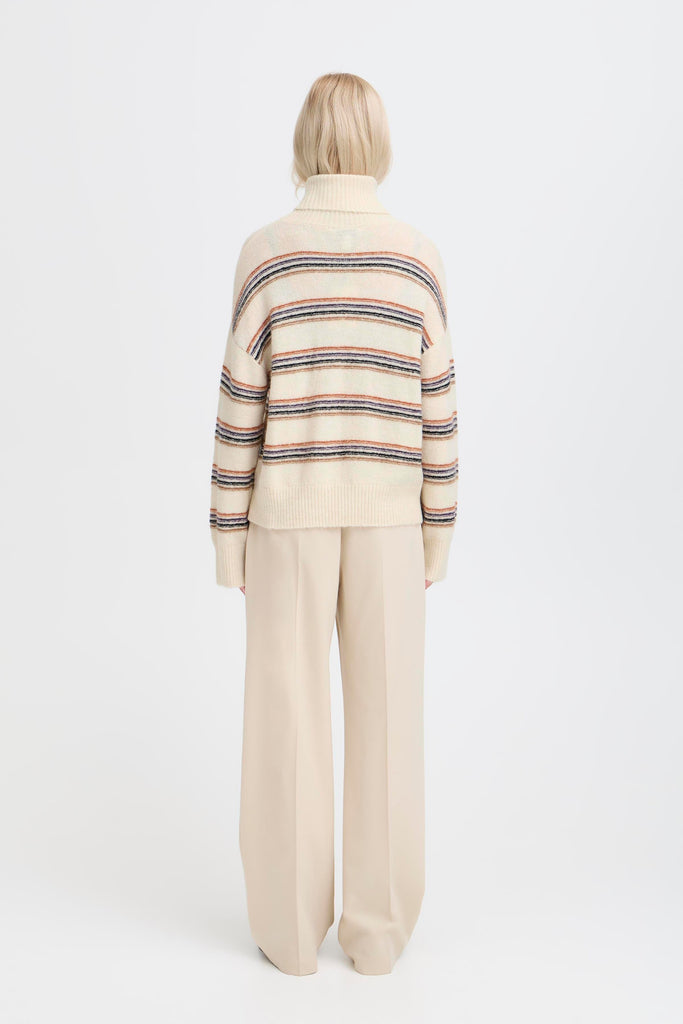 B.Young Monna Stripe Knit – Birch Melange