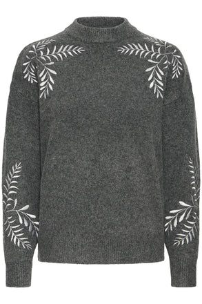 B.Young Maggie Jumper – Dark Grey Melange