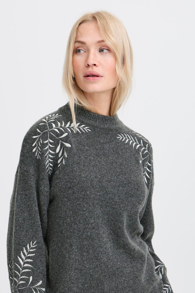 B.Young Maggie Jumper – Dark Grey Melange