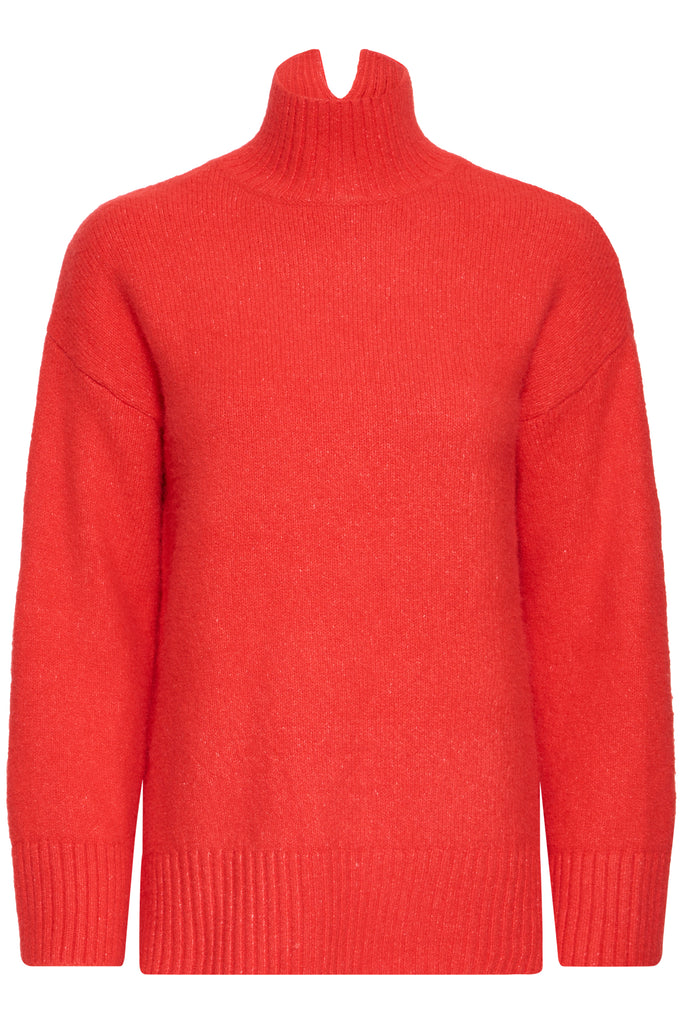 B.Young Yolma Turtle Neck Jumper – Barbados Cherry
